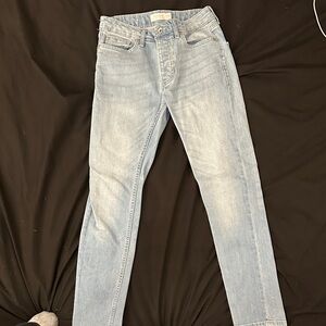 Topman Men's Denim Slim Jeans - Light Blue